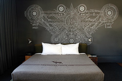 חדר שינה במלון בוטיק אייס בפורטלנד, צילום יחצ