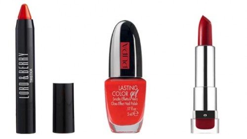 מימין: שפתון של נטאשה דנונה (119 ש"ח), לק פופה ושפתון עפרון של LORD&BERRY באתר asos.com 