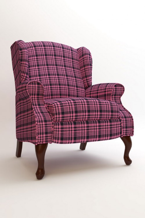 כורסה מרופדת בבד בעיצוב סוניה ריקל