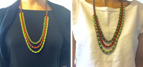 שרשרת ברונזה צבעונית | צילום: עינת שחק