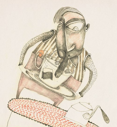 עבודה של דנה שמיר, מתוך התערוכה "האגף לציפורים משונות", הוצגה&nbsp;בגלריה שיתופית חנינא