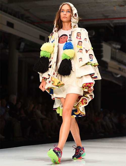 מתוך תצוגת האופנה של שנקר, שבוע האופנה גינדי תל אביב 2015 | צילום: שי פרנקו