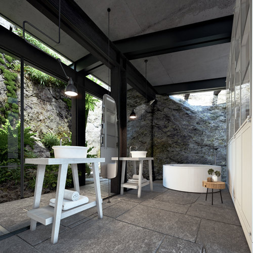 הדמיה לבית בהרים בתכנון יונתן מונג'ק, שהחל כמערה ולאט לאט מצא את מקומו ואת האמת שלו | צילום: יח"צ