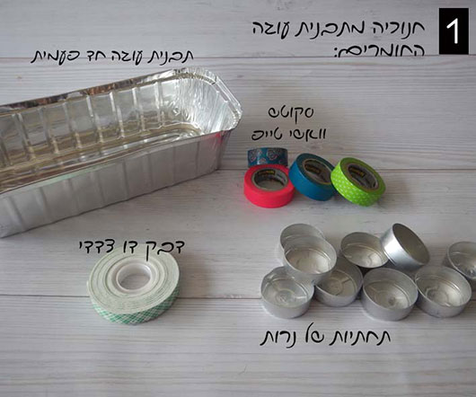 חנוכייה מתבנית עוגה | צילום: 3M וסיגידי