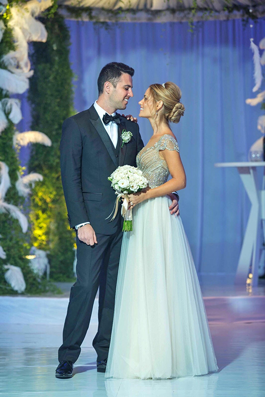 מור סילבר וואדים צ'יבוטר. השמלה בעיצובו של אלון ליבנה | צילום: פייר מיקאל כהן