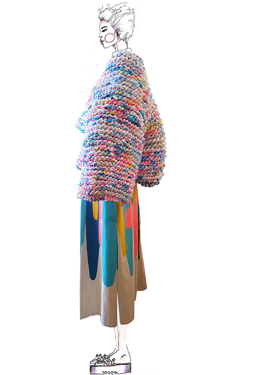 איור מתוך קולקציית הגמר של דניאל יעקובסון בשנקר