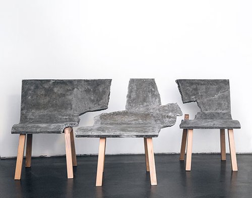 ספסל בטון שבור, חלק מחקר הכאוס | צילום: איתי בנית