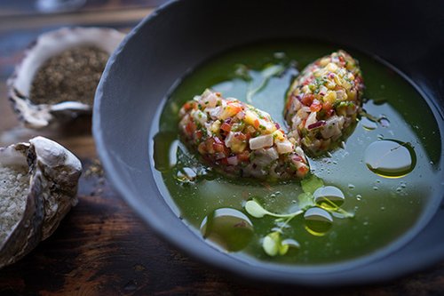 טרטר אינטיאס עם גספצ'ו תפוחים | צילום: אנטולי מיכאלו