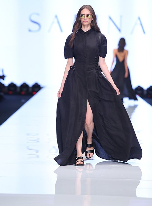 מתוך התצוגה של סבינה מוסייב בשבוע האופנה גינדי תל אביב 2016