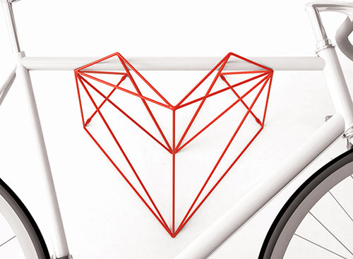 מתלה האופניים Heart, בעיצוב סטודיו Hang Bike מתלה האופניים Heart, בעיצוב סטודיו Hang Bike