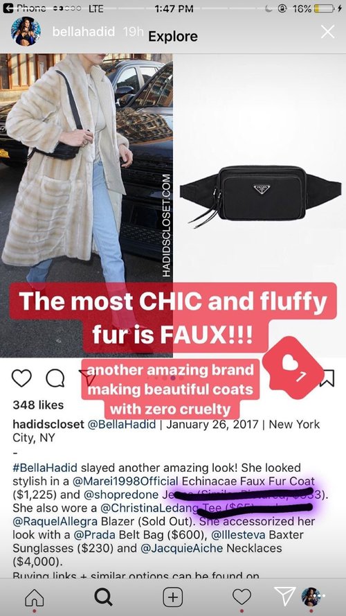 בלה לובשת עיצוב ישראלי | צילום: אינסטגרם bellahadid