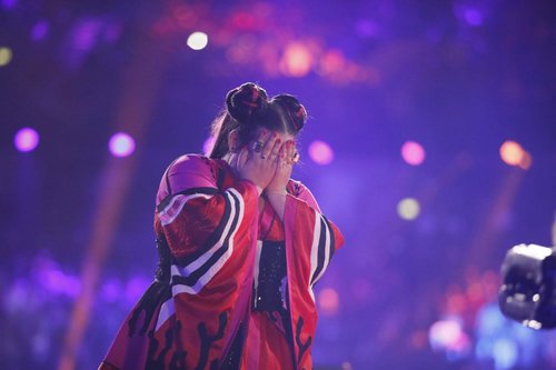 נטע ברזילי ברגע הזכייה באירוויזיון | צילום: אנדראס פוטינג