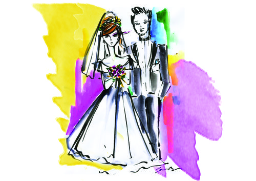 איור ב-5 דקות בחתונה | איור: טליה צורף