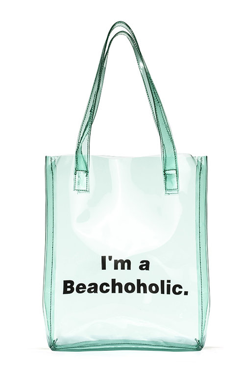 תיק שקוף  BEACHOHOLIC. צילום: ערן סלם 