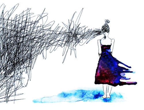 כאב כרוני: איור של Maria Kuza ממאגר Shutterstock