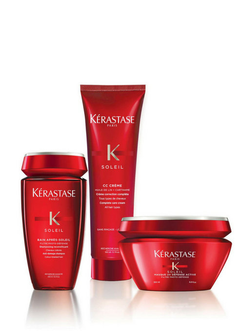 סדרת Soleil של קרסטס הכוללת שמפו, מסכה משקמת וקרם הגנה ללא שטיפה להגנה ושיקום | צילום: יח&quot;צ