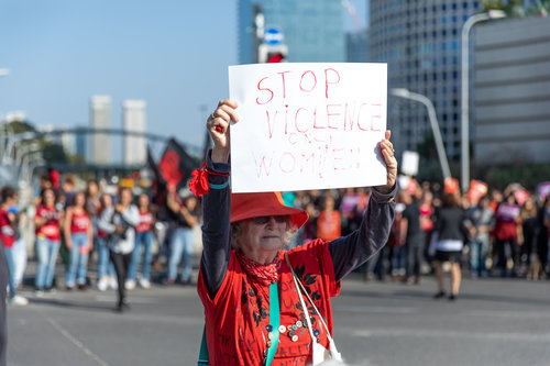 הפגנה בקרית הממשלה | צילום: דין אהרוני