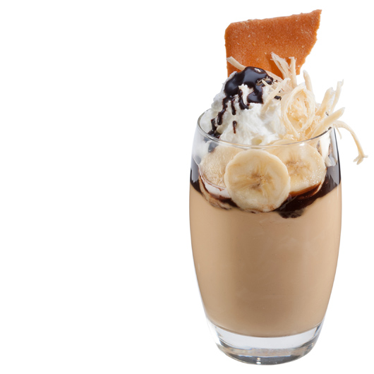 אייס חלבה שוקולד-בננה של קפה ג'ו