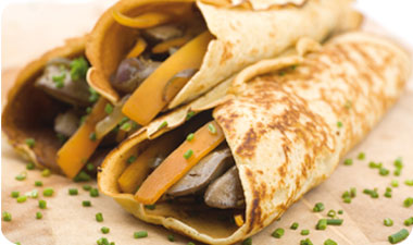 בלינצ'ס מחלב אורז במילוי כבד עוף