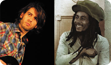 מימין לשמאל: אירוע לכבוד יום הולדתו של בוב מארלי, גבע אלון, צילום: טל סלע