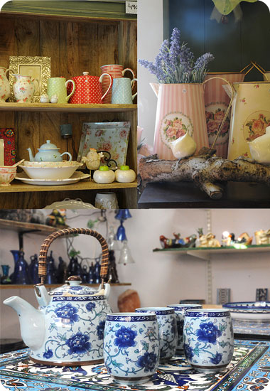 מלמעלה: הגלריה של גלי שגב והחנות 'אהלן' בנווה שלום