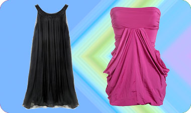 מימין: שמלת ערב של Twentyfourseven [צילום: אודי דגן], שמלה של MAM'Z [צילום: אפרת אשל]