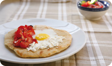 פיצת בוקר במחבת