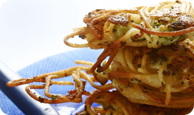 לביבות פסטה, גבינות וברוקולי 