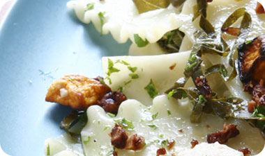 קרעי לזניה עם דלעת צלויה 